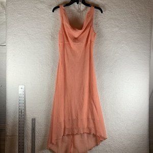 B.Smart A-Line Dress Y2K Women's‎ 11/12 Peach V-Neck Lined Pullover 8021